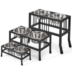 Orvis Bowls, Feeders & Food Storage|Black Steel Raised Feeder