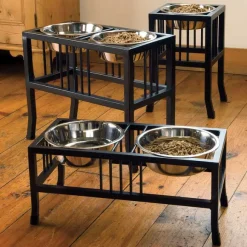 Orvis Bowls, Feeders & Food Storage|Black Steel Raised Feeder