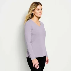 Women Orvis Shirts|Canyon V-Neck Long-Sleeved Tee