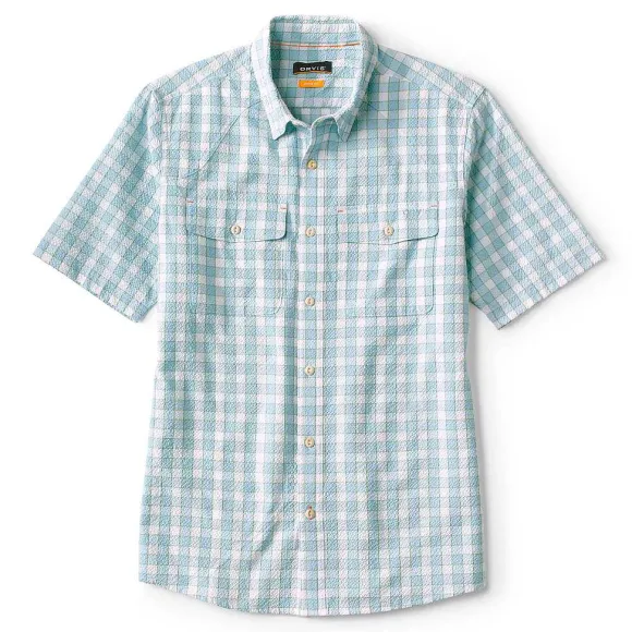 Men Orvis Shirts|Clearwater Seersucker Short-Sleeved Shirt