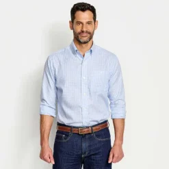 Men Orvis Shirts|Country Twill Long-Sleeved Button-Down Shirt