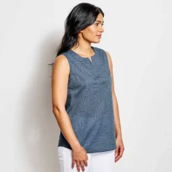 Women Orvis Shirts|Easy Sleeveless Printed Camp Shirt