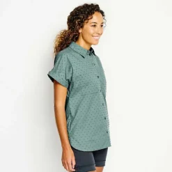 Women Orvis Shirts|Easy Solid Short-Sleeved Camp Shirt
