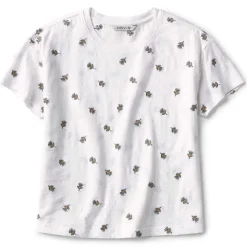 Women Orvis Shirts|Embroidered Girlfriend Short-Sleeved Tee