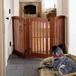Orvis Gates & Dog Doors|Freestanding Three-Panel Gate With Door