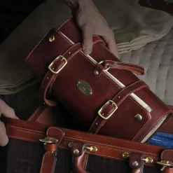 Men Orvis Packs & Bags|Genuine Leather Shave Kit