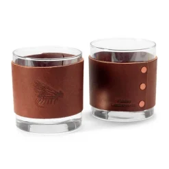 Orvis Home Decor|Leather-Wrapped Rocks Glasses