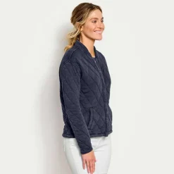 Women Orvis Sweatshirts|Lived-In Quilted Bomber Jacket