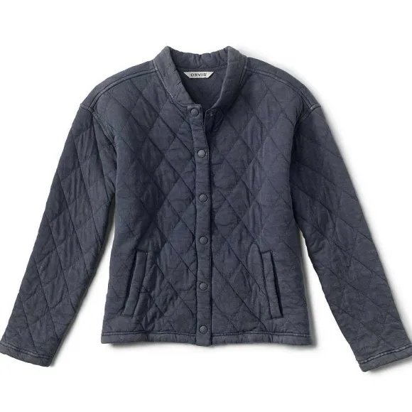 Women Orvis Sweatshirts|Lived-In Quilted Bomber Jacket