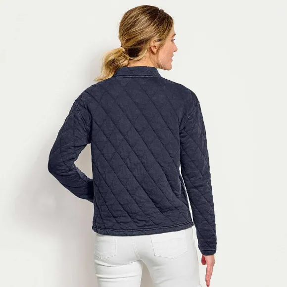 Women Orvis Sweatshirts|Lived-In Quilted Bomber Jacket