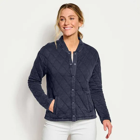 Women Orvis Sweatshirts|Lived-In Quilted Bomber Jacket
