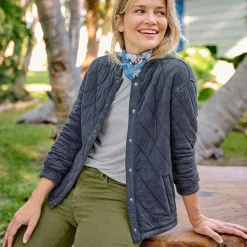Women Orvis Sweatshirts|Lived-In Quilted Bomber Jacket