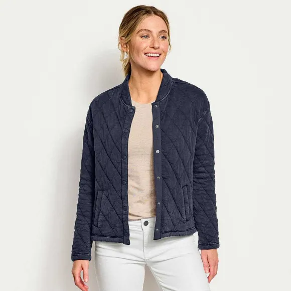 Women Orvis Sweatshirts|Lived-In Quilted Bomber Jacket