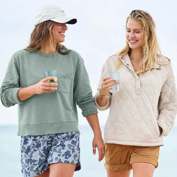 Women Orvis Sweatshirts|Lived-In Quilted Hoodie