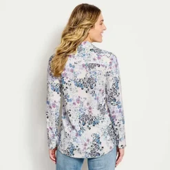 Women Orvis Shirts|Long-Sleeved Everyday Silk Shirt