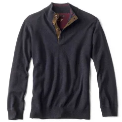 Men Orvis Sweaters|Merino Button Mockneck Sweater