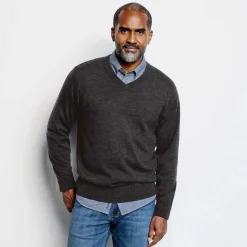 Men Orvis Sweaters|Merino V-Neck Long-Sleeved Sweater