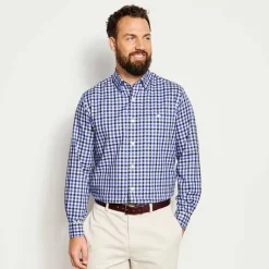 Men Orvis Shirts|No-Work, Work Long-Sleeved Hidden Button-Down Shirt