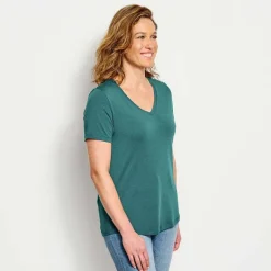 Women Orvis Shirts|Perfect Relaxed V-Neck Short-Sleeved Tee