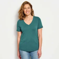 Women Orvis Shirts|Perfect Relaxed V-Neck Short-Sleeved Tee