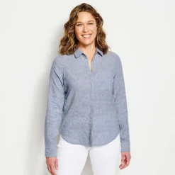Women Orvis Shirts|Performance Linen Long-Sleeved Shirt