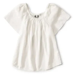Women Orvis Shirts|Performance Linen Square-Neck Short-Sleeved Top