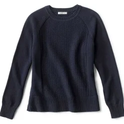 Women Orvis Sweaters|Pointelle Detail Crew Sweater