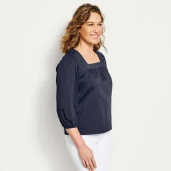 Women Orvis Shirts|River Guide Square-Necked Popover