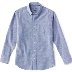 Men Orvis Shirts|Seersucker Long-Sleeved Shirt