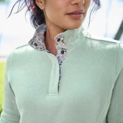 Women Orvis Sweatshirts|Signature Print-Trim Sweatshirt
