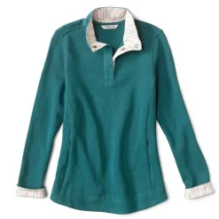Women Orvis Sweatshirts|Signature Print-Trim Sweatshirt