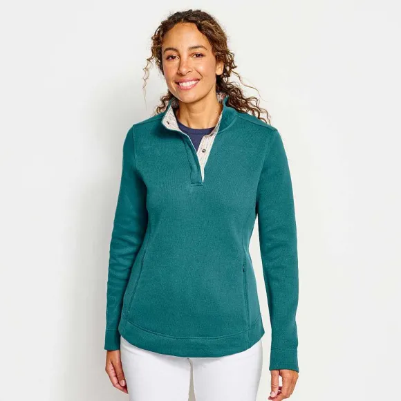 Women Orvis Sweatshirts|Signature Print-Trim Sweatshirt