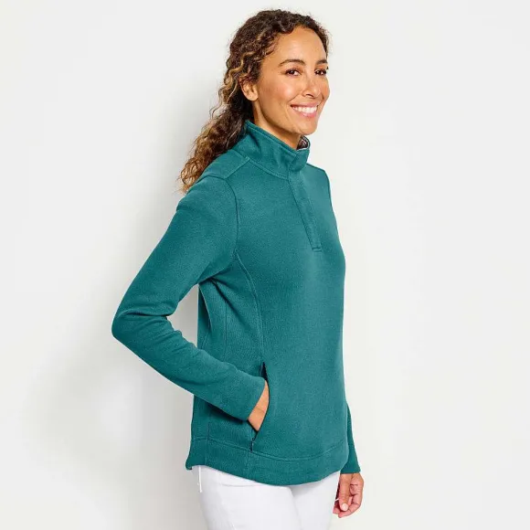 Women Orvis Sweatshirts|Signature Print-Trim Sweatshirt