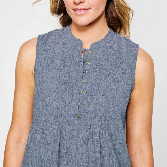 Women Orvis Skirts & Dresses|Tech Chambray Pintuck Tank Dress
