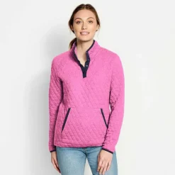 Women Orvis Sweatshirts|Women'S Outdoor Quilted Snap Sweatshirt