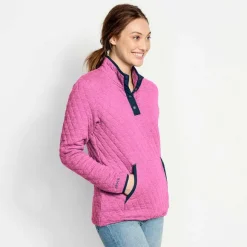 Women Orvis Sweatshirts|Women'S Outdoor Quilted Snap Sweatshirt