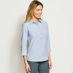 Women Orvis Shirts|Women'S Tech Chambray Popover